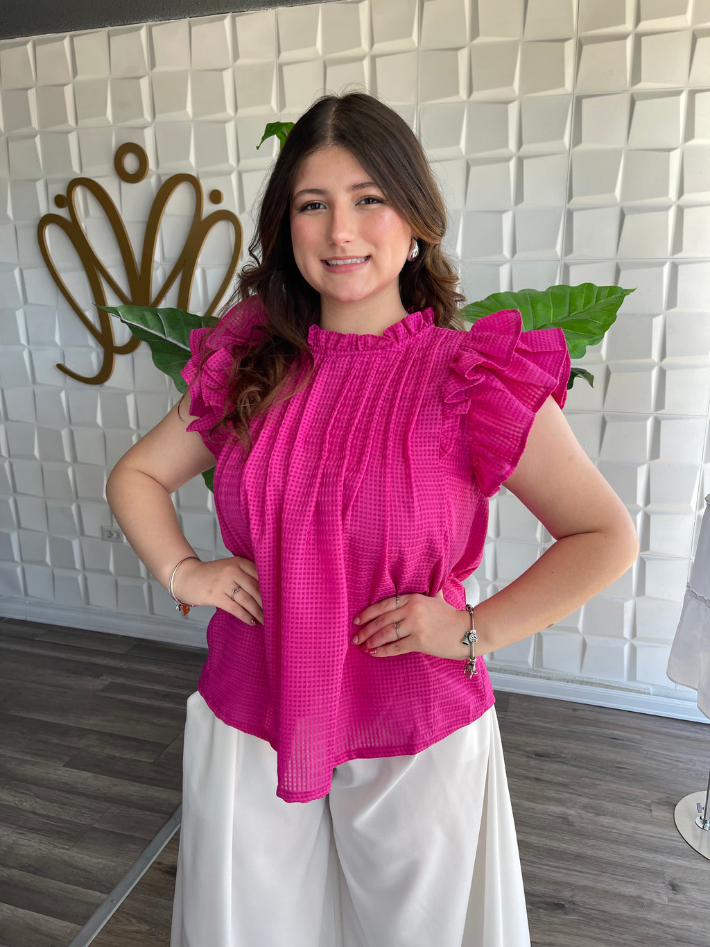 Pink Ruffled Top