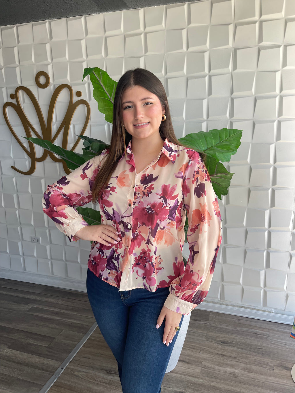 Long Sleeve Floral Top